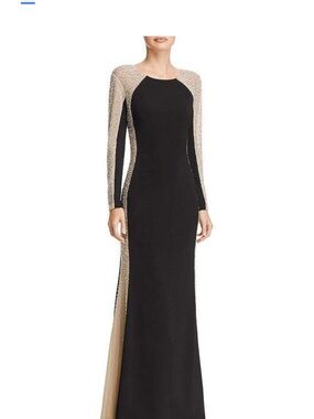 Avery G Beaded Color-Blocked Gown Color-Blocked Beaded Maxi Gown Like New